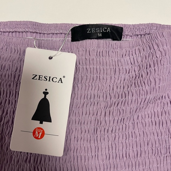 Strapless Lavender Tiered Maxi Dress - Picture 5 of 7